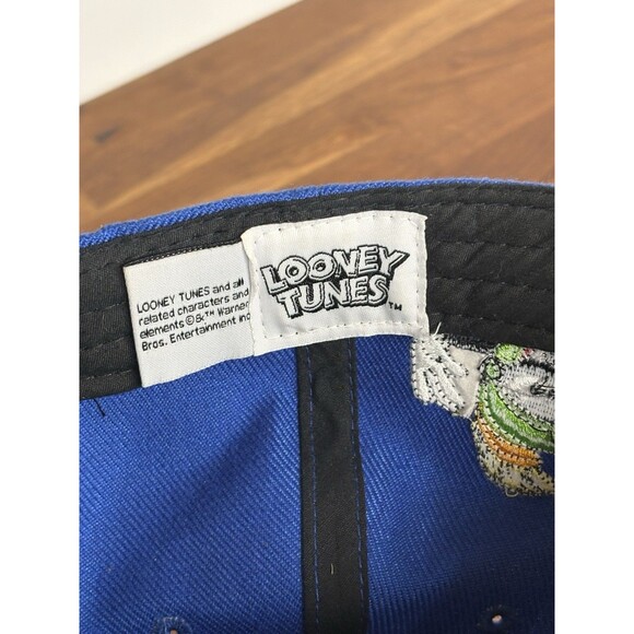 Looney Tunes Space Jam Embroidered Hat Cap Snapback Blue‎ Adult Flat Brim - Picture 8 of 8